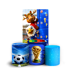 Capas Faixa Lateral e Trio Cilindro Sublimado Vest Facil - Copa do Mundo Brasil