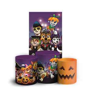Capas Faixa Lateral e Trio Cilindro Sublimado Vest Facil - Patrulha Canina - Halloween