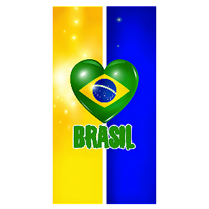 Capa Faixa Lateral Sublimado - Brasil Copa do Mundo