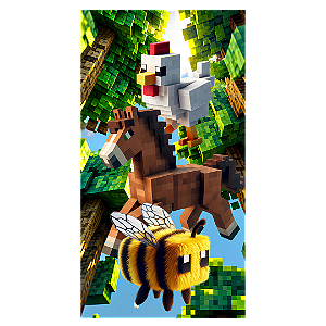 Capa Faixa Lateral Sublimado - Minecraft