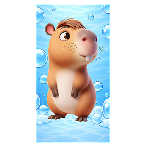 Capa Faixa Lateral Sublimado - Capivara Azul