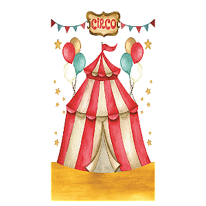 Capa Faixa Lateral Sublimado - Circo Vermelho