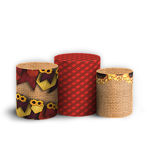 Capas Trio Cilindro Sublimado Veste Fácil - Festa Junina