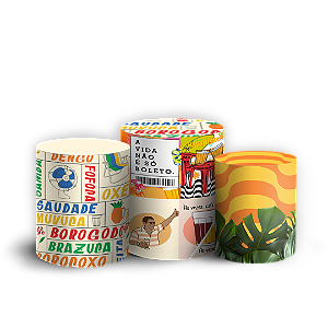 Capas Trio Cilindro Sublimado Veste Fácil - Brasilidades