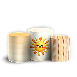 Capas Trio Cilindro Sublimado Veste Fácil - Volta Ao Sol