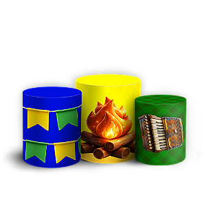 Capas Trio Cilindro Sublimado Veste Fácil - São João