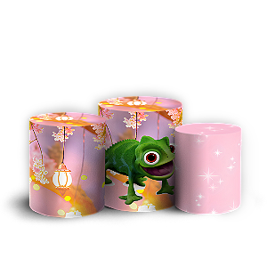 Capas Trio Cilindro Sublimado Veste Fácil - Rapunzel Enrolados
