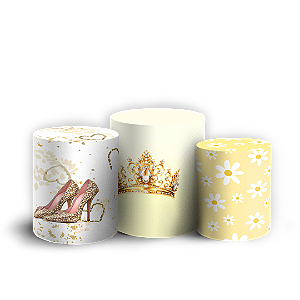 Capas Trio Cilindro Sublimado Veste Fácil - Princesas