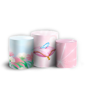Capas Trio Cilindro Sublimado Veste Fácil - Princesas