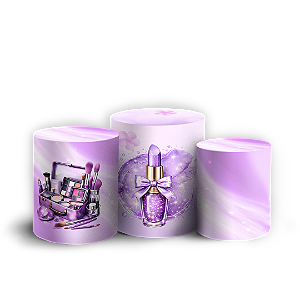 Capas Trio Cilindro Sublimado Veste Fácil - Maquiagem