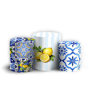 Capas Trio Cilindro Sublimado Veste Fácil - Limão