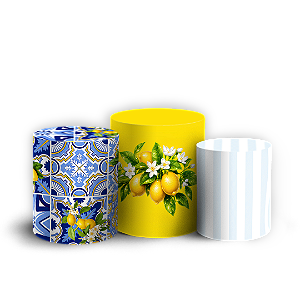 Capas Trio Cilindro Sublimado Veste Fácil - Limão