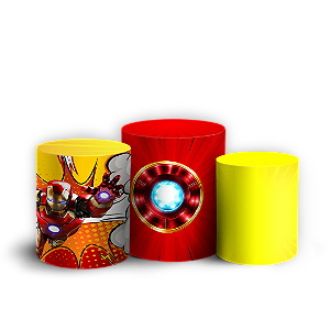 Capas Trio Cilindro Sublimado Veste Fácil - Homem de Ferro