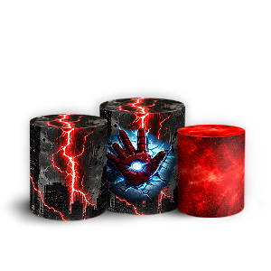 Capas Trio Cilindro Sublimado Veste Fácil - Homem de Ferro