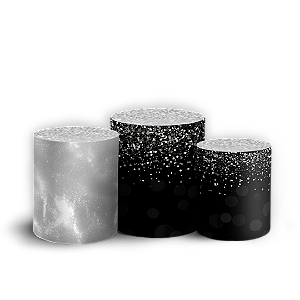 Capas Trio Cilindro Sublimado Veste Fácil - Glitter