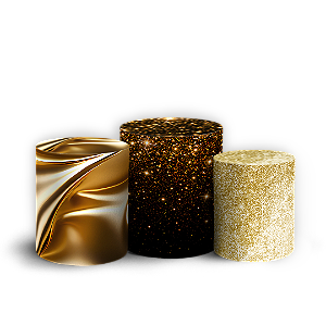 Capas Trio Cilindro Sublimado Veste Fácil - Glitter