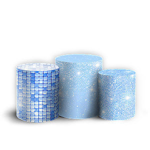 Capas Trio Cilindro Sublimado Veste Fácil - Glitter