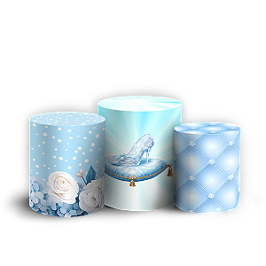Capas Trio Cilindro Sublimado Veste Fácil - Cinderela