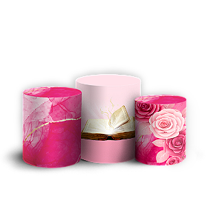 Capas Trio Cilindro Sublimado Veste Fácil - Cha de Mulheres