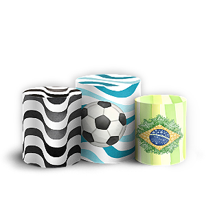 Capas Trio Cilindro Sublimado Veste Fácil - Brasilidade Infantil