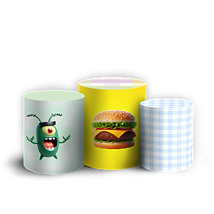 Capas Trio Cilindro Sublimado Veste Fácil - Bob Esponja