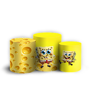 Capas Trio Cilindro Sublimado Veste Fácil - Bob Esponja