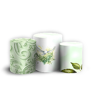 Capas Trio Cilindro Sublimado Veste Fácil - Batizado