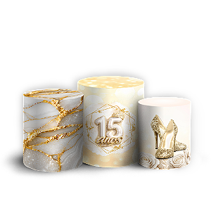 Capas Trio Cilindro Sublimado Veste Fácil - 15 Anos