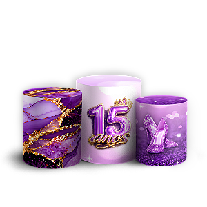 Capas Trio Cilindro Sublimado Veste Fácil - 15 Anos