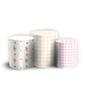 Capas Trio Cilindro Sublimado Veste Fácil - Ursinho Pooh