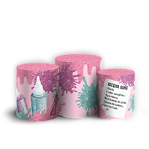 Capas Trio Cilindro Sublimado Veste Fácil - Slime