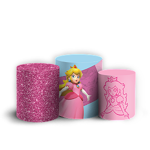 Capas Trio Cilindro Sublimado Veste Fácil - Princesa Peach