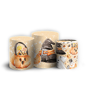 Capas Trio Cilindro Sublimado Veste Fácil - Dia das Bruxas Halloween