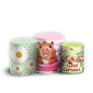 Capas Trio Cilindro Sublimado Veste Fácil - Capivarinha
