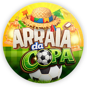 Capa Mini Painel Sublimado - Festa Junina Copa do Mundo