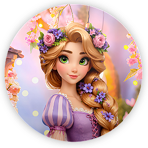 Capa Mini Painel Sublimado - Rapunzel Enrolados
