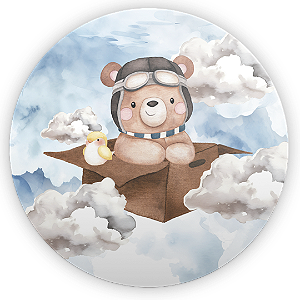 Capa Mini Painel Sublimado - Ursinho Aviador