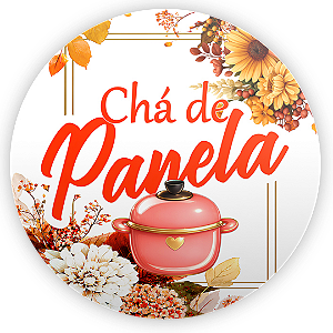 Capa Painel Redondo Sublimado - Chá de Panela