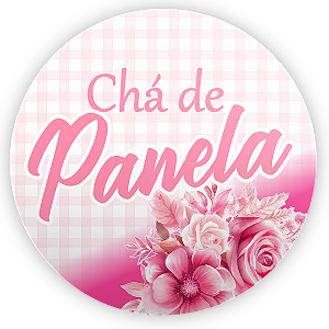 Capa Painel Redondo Sublimado - Chá de Panela