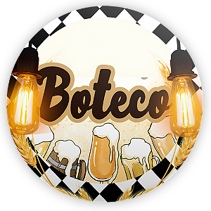 Capa Painel Redondo Sublimado - Boteco