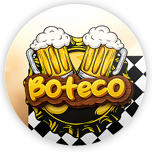 Capa Painel Redondo Sublimado - Boteco