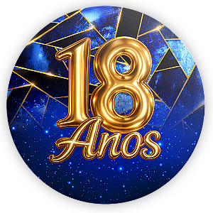 Capa Painel Redondo Sublimado - 18 Anos
