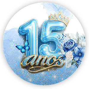 Capa Painel Redondo Sublimado - 15 Anos
