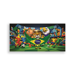 Capa Painel Retangular Sublimado - Copa do Mundo Brasil