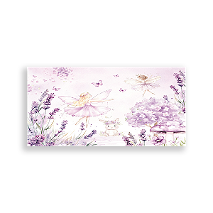 Capa Painel Retangular Sublimado - Fadinha Roxa