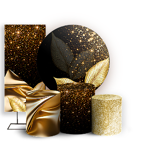 Capas Painel Redondo Trio Cilindro e Faixa Lateral Sublimado - Glitter