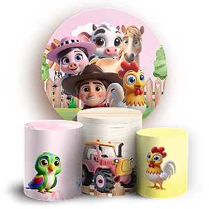 Capas Painel Redondo e Trio Cilindro Sublimado - Zenon