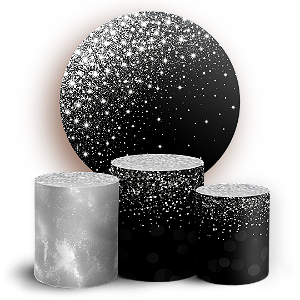 Capas Painel Redondo e Trio Cilindro Sublimado - Glitter