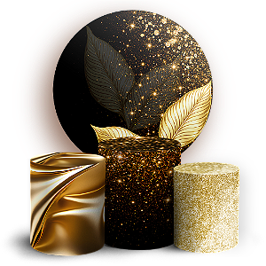 Capas Painel Redondo e Trio Cilindro Sublimado - Glitter