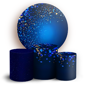 Capas Painel Redondo e Trio Cilindro Sublimado - Glitter
